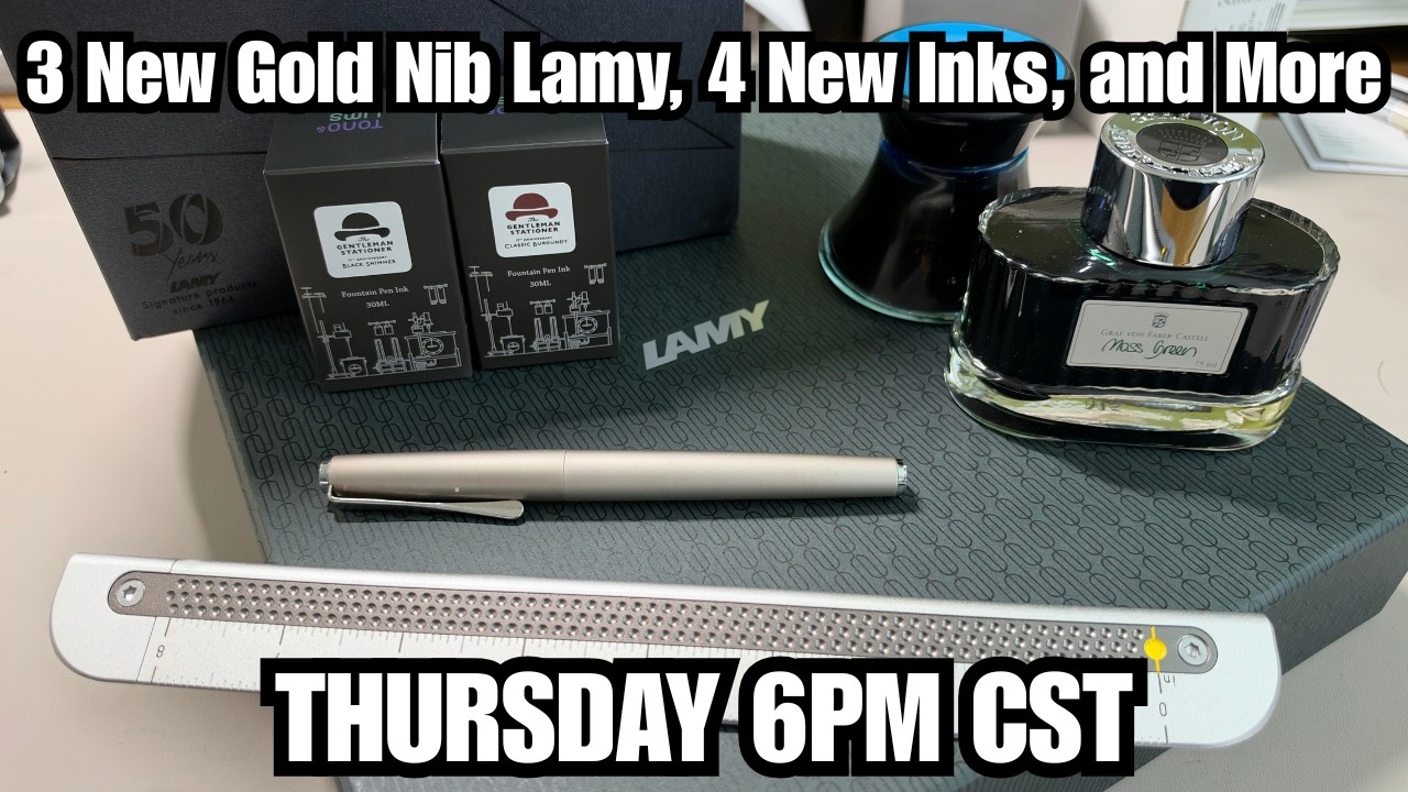 Thursday Stream: 2 New Limited Edition Lamy 2000, A Lamy Studio Palladium, and 4 New Inks To Swatch